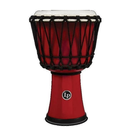 Latin Percussion 7" Rope Tuned Circle Djembe with Perfect Pitch Head (Red)