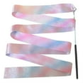 thumbnail image 2 of 30pcs 2M/4M Flashing Glitter Dance Ribbon Rhythmic Art Gymnastics Ballet Twirling Rod Stick Kid Sport Training Rainbow Toys., 2 of 7