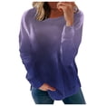 thumbnail image 1 of 2023 Chandail en Molleton de Mode pour Femmes 50 % de Rabais Liquidation et Nouveau Chandail à Col Rond Dégradé d'Hiver T-shirt, 1 of 5