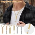 thumbnail image 2 of Personalized Vertical Bar Necklace, Custom Necklace Engraved Name Jewelry h t❀ O5O6, 2 of 8