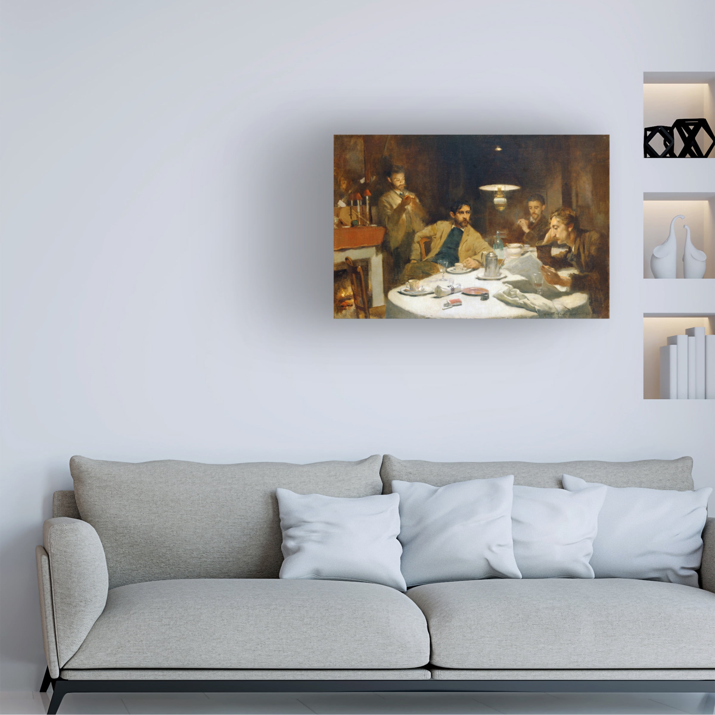 Willard Metcalf 'The Ten Cent Breakfast' Canvas Art