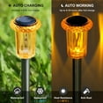 thumbnail image 4 of Lights Outdoor  Waterproof 6000K Cold White LED Stainless Steel Stake for Pathway Yard Garden Driveway Solar Powered Outside Decor, 4 of 18
