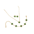 thumbnail image 1 of Conjunto Joyas Trébol Elegante Collar Pendientes Pulsera Xtellar verde, 1 of 4