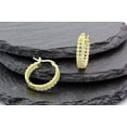 thumbnail image 2 of 925 Sterling Silver Gold Plated 2 Row Inside Out Hoop Earrings, Giorgio Bergamo, 2 of 5