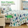 thumbnail image 3 of Gogreen 4PC Full Sheet Set Deep Pocket Fit 14", Breathable Microfiber Soft Full Sheet Set Warm Sheets, Luxury Hotel Style Home Decor Full Bed Sheet Set, Gift for Women, Men (Tiny Dinosour, Full), 3 of 8