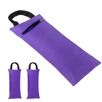 Toptie 2 Pack Yoga Sandbag Weighted bag for Fitness Yoga Bolster, Purple Unfilled Sandbag 16 x 7 Inch