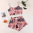 thumbnail image 2 of CONFREE Halloween Women Pajamas Sets Sleeveless Sleepwear Tops Shorts Hallowmas Pumpkin Ghost Pjs for Women Cozy Nightwear, 2 of 4