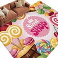 thumbnail image 2 of Area Rug for Living Room, Sweet Shop Words Non-Slip Indoor Large Carpet for Bedroom/Dining Room, Candyland Colorful Lollipop Potatoes Washable Low-Profile Rectangle Floor Runner Rugs - 5 x 7 Ft, 2 of 7