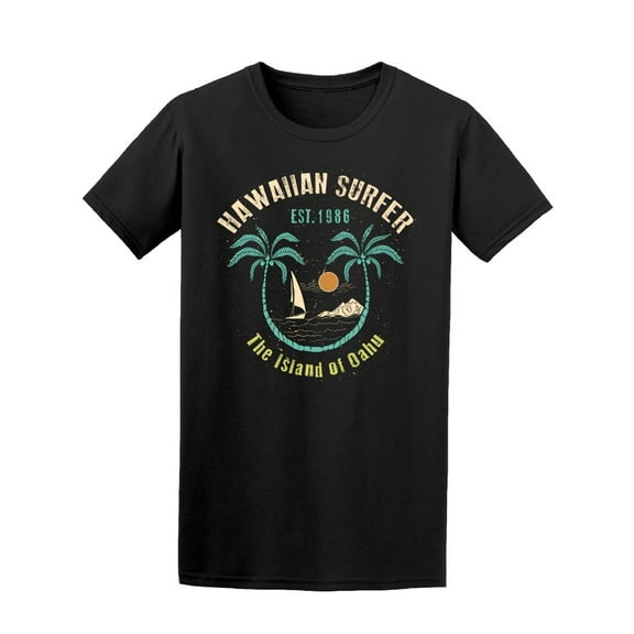 Hawaaiian Surfer Islan Oahu T-Shirt Men -Image by Shutterstock, Male XX-Large