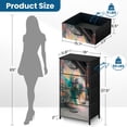 thumbnail image 3 of Dresser for Bedroom with 4 Storage Drawers Vibrant Graffiti Style Soccer Ball Burst Neon Paint Fragments Dressers Chest of Drawers Steel Framed Fabric Closet Organizers for Bedroom Dorm Playroom, 3 of 7