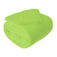 thumbnail image 1 of Juego de sábana Individual Polar Térmica, súper Ligera, cómoda y Caliente, Ideal para Noches de frío "Verde Limon" Melocotton Invernal, 1 of 5