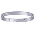 thumbnail image 3 of Pulsera de acero inoxidable con bisagra y diseño de tornillo de la serie Love, 3 of 7
