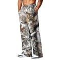 thumbnail image 5 of Havenx Men's Camo Sweatpants Wide Leg Dry Leaf Print Elastic Waist Pants with Pockets Open Bottom Camouflage Bottoms Loose Fit Y2k Workout Athletic Soft Outfits,Light Gray S, 5 of 7
