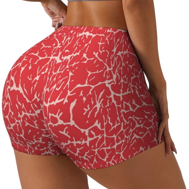 Fotbe Beef2 Shorts Sin Costuras – Shorts Deportivos de Cintura Alta para Mujer, Elásticos para Gimnasio, Yoga, Running o Ciclismo-Medium