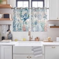 thumbnail image 2 of Coastal Crab Kitchen Curtains Short 45 Inch Length, Nautical Beach Ocean Conch Coral Starfish Grommet Top Bedroom Living Room Curtains, Light Filtering Cafe Curtain Drapes 2 Panels Set 84''x45'', 2 of 9