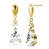 thumbnail image 3 of Cate & Chloe Zoey 18k Yellow Gold Plated Teardrop Earrings with Swarovski Crystals Gift for Women, 3 of 6