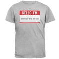 thumbnail image 1 of Halloween Hello I'm Obsessed With My Cat Mens T Shirt, 1 of 1