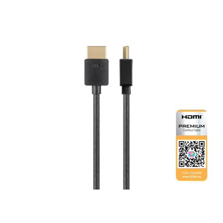 UPC: 0889028053218 | Monoprice HDMI Cable – 6 Feet – Black| Certified Premium  High Speed  4K@60Hz  HDR  18Gbps  36AWG  YUV  4:4:4  Compatible with UHD TV and More – Ultra Slim Series