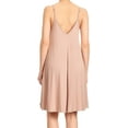 thumbnail image 2 of Anna-Kaci Womens Lace Flowy Embroidery Loose Applique Adjustable Spaghetti Strap Mini Dress Small Beige, 2 of 5