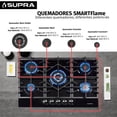 thumbnail image 4 of Parrilla de 5 quemadores Supra 76 cm Cristal Templado Empotrable, 4 of 7