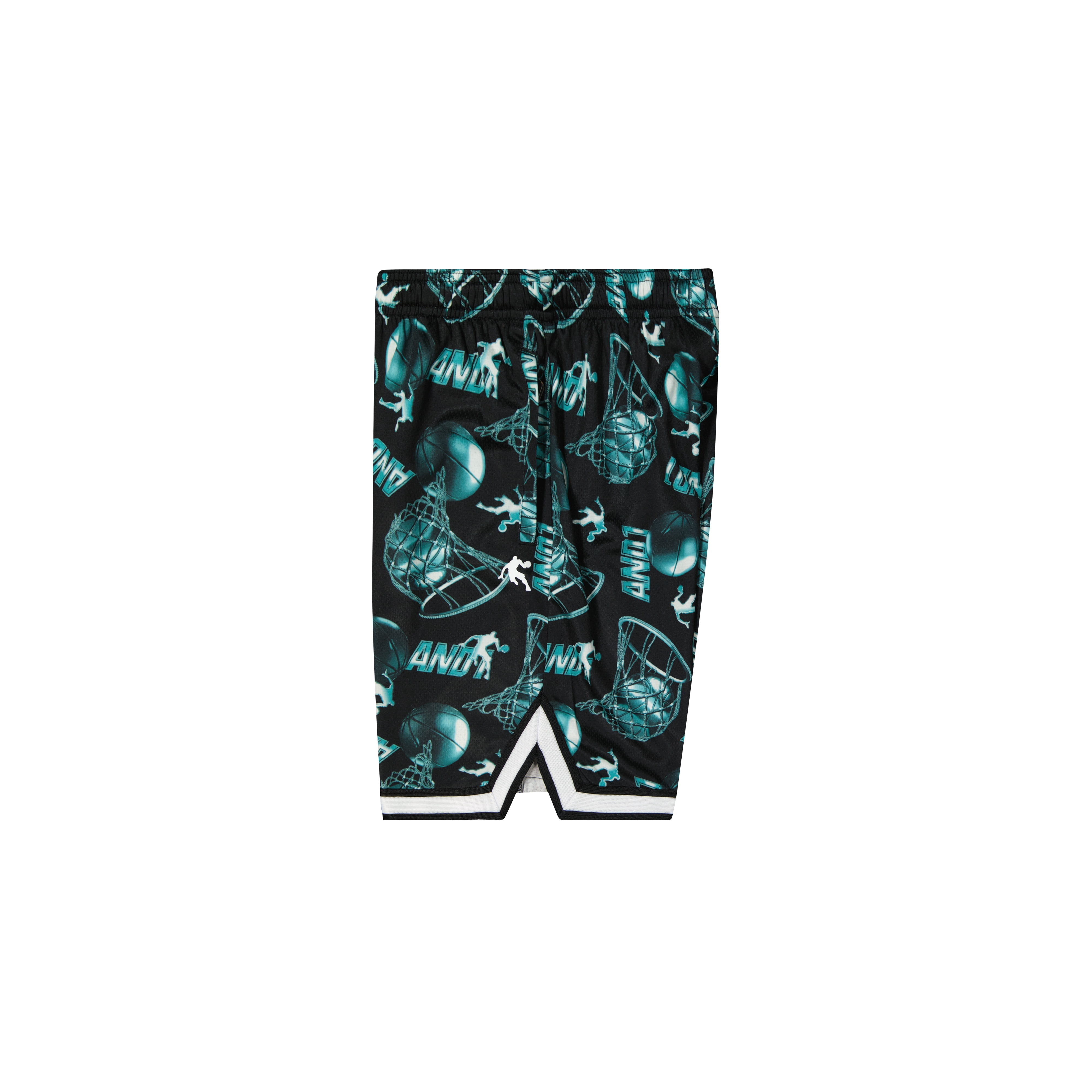 AND1 Boy's Athletic Platinum Short, 7" Inseam, Sizes 4-18
