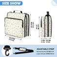 thumbnail image 3 of Zipper Binder with Shoulder Strap 2 inch 3 Ring Waterproof File Folder Organizer Bag 500 Sheet Small Yellow Flowers Pattern, 3 of 8