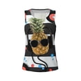 thumbnail image 4 of Lsque Pineapple With Black Glasses Printed Workout Tank Tops for Women, Athletic Sports Tank Tops, Compression Sleeveless Dry Fit Shirts,Sleeveless Yoga Shirt-X-Large, 4 of 9