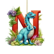 Dinosaur 26 Letters Acrylic Pendant Home Decoration Car Pendant Backpack Pendant