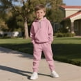 thumbnail image 6 of Mercatoo Boys Sweatsuit Set 2 Piece Quarter Zipper Hoodies Pullover Sweatshirts Athletic Joggers Teen 𝐓racksuit Pants Sets, 6 of 9