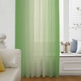 thumbnail image 6 of Spring Green Ombre Sheer Curtains 54 Inches Long, Modern Gradient Abstract Art Light Filering Curtains, Breathable Simi Curtain Privacy Drapes for Kitchen Bathroom Lightweight Small Window Treatment, 6 of 9