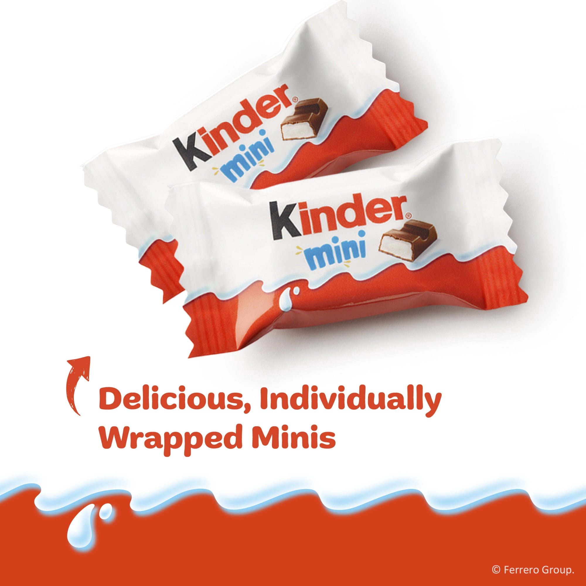 (3 pack) Kinder Chocolate Mini Bars with Creamy Milky Filling, Individually Wrapped Candy, Share Pack, 7.2 oz