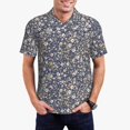 thumbnail image 1 of Balery Daisies Flowers Camisa Polo de Hombre con Estampado, de Manga Corta y Tejido Medio, Camisa Tipo Golf Polo-X-Large, 1 of 6