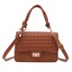 thumbnail image 1 of Los bolsos de cuero sintéticos son retro y simples, adecuados para citas de fiesta y bolsos de hombro para desplazamientos diarios.Marrón oscuro, 1 of 5