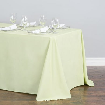 

2PK 90 x 156 in. Rectangular Polyester Tablecloth Tea Green