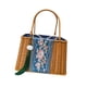 thumbnail image 5 of Bolso de mimbre con cordón ajustable, bolso de mano tejido de ratán para uso diario B, 5 of 9