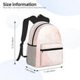 thumbnail image 2 of Pofeuu Pink Marble Print Laptop Backpack Travel Canvas Backpack for School Lightweight and Comfortable Backpack College Backpack Schoolbag, 2 of 6