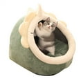 thumbnail image 1 of Cama cálida y acogedora para mascotas con base antideslizante, cojín para casa de gatos, cama nido para dormir para mascotas extraíble y lavable, 1 of 10