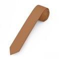 thumbnail image 2 of Jacob Alexander Men's Solid Color 1.5 inch Width Ultra Skinny Neck Tie - Copper Sundial, 2 of 8