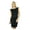 Black, variant on Bimba Women Black Bodycon Dress Knee Length With Heavy Sequin Neckline