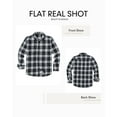thumbnail image 6 of JMIERR Men Plaid Shirts Long Sleeve Casual Flannel Shirt for Men Checked Button Down Regular Fit, 6 of 7