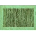 thumbnail image 1 of Ahgly Company Indoor Rectangle Abstract Turquoise Blue Modern Area Rugs, 7' x 10', 1 of 4