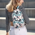 thumbnail image 6 of Picia Butterfly Printed Canvas Daypack - Stylish and Durable Vintage Compact Backpack - Class, Work, Travel, or Laptop Bookbag,Organized Compartments-Medium, 6 of 6