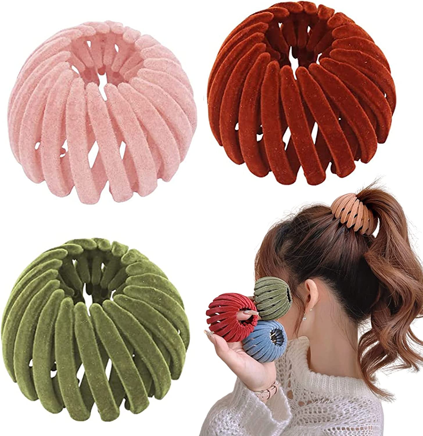 Bird Nest Magic Hair Clip, Lazy Bird's Nest Plate Hairpin, Hair Bun Maker Ponytail Holder Clips