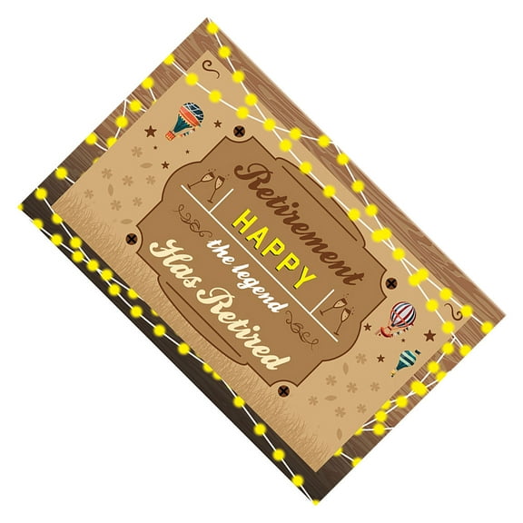 IBASETOY Wall Hanging Decor Retirement Banner Brown Polyester Pongee 1Pcs