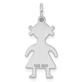 thumbnail image 4 of Sterling Silver Rhod-plated Eng. Girl Polished Front/Back Disc Charm QM332/18P, 4 of 4