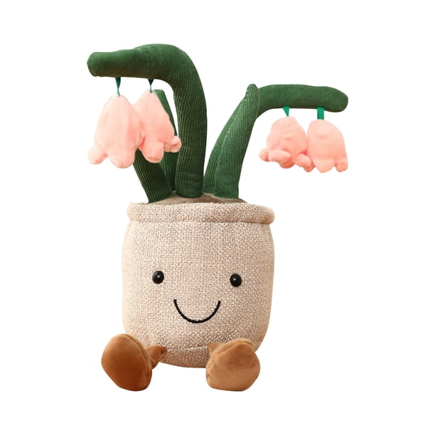 Tulip Plush Toy, Cute Tulip Plushies, Plants Plush Stuffed Potted Plants Plush Doll, Soft Plush Succulent Gifts for Kids Boys (7.87")