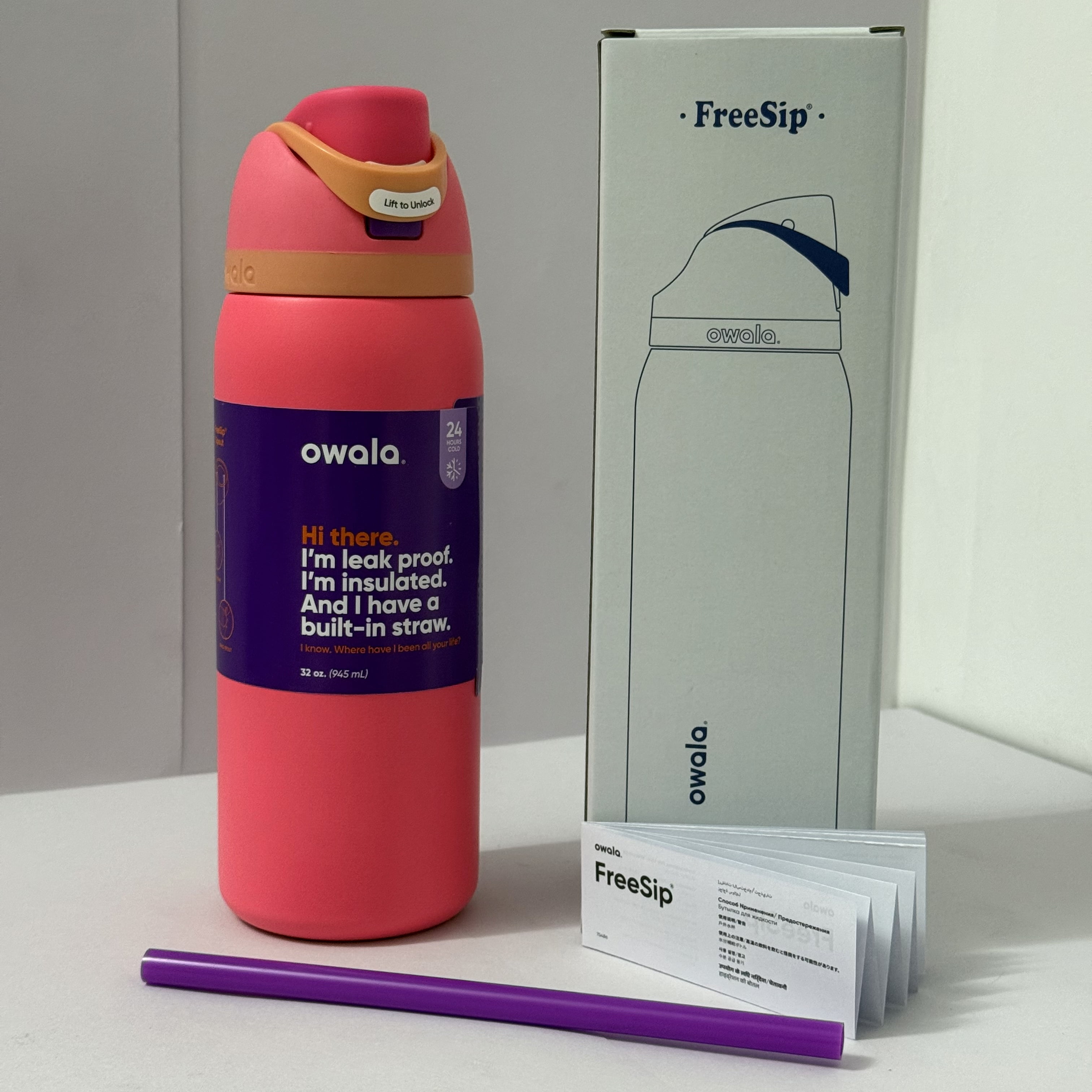 【新品未使用】owala FreeSip 24オンス キャンディーコーテッド水筒 Owala FreeSip, Stainless Steel Insulated Bottle, 24oz, Candy