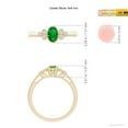 thumbnail image 5 of ANGARA Natural Aeon Emerald Solitaire Milgrain Engagement Ring with Trio Accents in 14K Yellow Gold for Women (Size-6x4mm) | May Birthstone, Anniversary, Jewelry Gift for Women | Natural Emerald Ring, 5 of 10