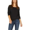 thumbnail image 2 of Playera básica con parte delantera torcida lateral Sanctuary Clothing para mujer negro XS, 2 of 2