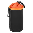 thumbnail image 1 of Unique Bargains Camera Lens Bag, 3.9' IDx7.1' H Drawstring Lens Pouch with Thick Protective Neoprene Black Orange, 1 of 7